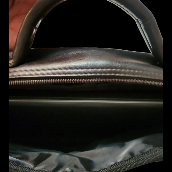 STURDY Utility BROWN Leather Professional Briefcase with Adjustable Strap EUC - Picture 6 of 15